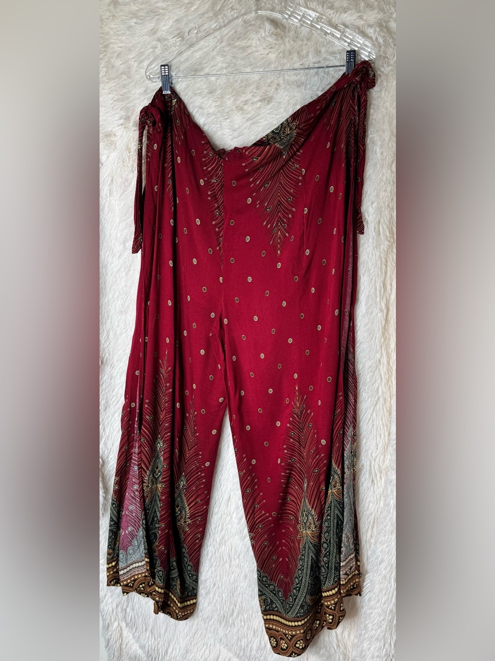 Boho Two Piece Bralette & Split Leg Harem Pants Set best xs-xl see measurements - Picture 8 of 10